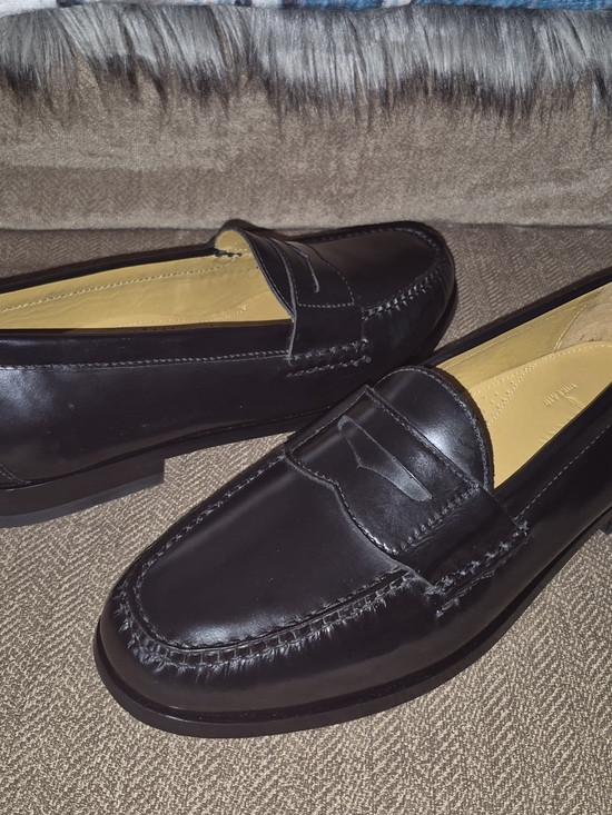 ?Cole Haan Nike Air 9.5 US Men\'s Penny Loafers Black Polished Premium Leather main image 7